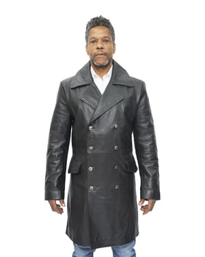 Herren-Peacoat aus Rindsleder-Cordoba