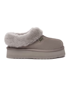 EVER AU Damen Leder Hausschuhe - Topknot