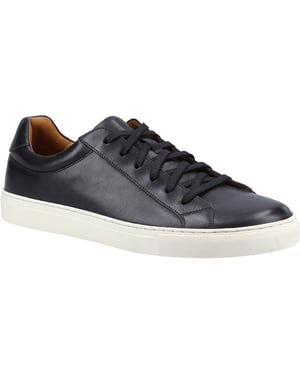 Hush Puppies Colton Leder Herren Schwarz Turnschuhe