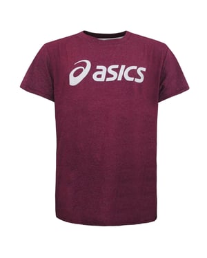 Asics Essentials Burgunderrotes T-Shirt für Herren
