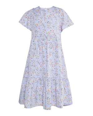 Dreimaster Kleid Mädchen (Kids) Hellblaue Blume