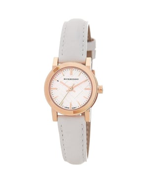 Burberry BU9209 Rose Gold Tone White Leather Damenuhr