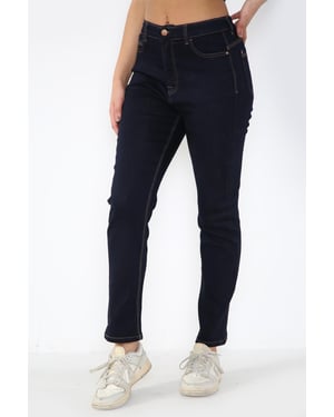 Damen Magic Shaping High Waisted Straight Leg Jeans in Indigoblau