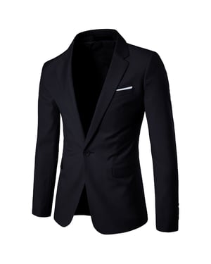 Schwarzer Freizeitblazer Slim Fit Businessblazer