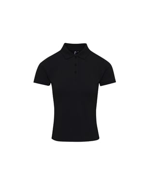 Premier Damen Polo-Shirt Coolchecker mit CoolPlus (Schwarz)