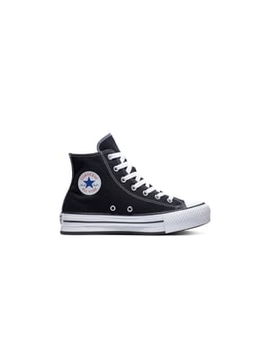 KINDER MODE SCHUHE CHUCK TAYLOR ALL STAR EVA LIFT LEINWAND PLATTFORM SCHWARZ