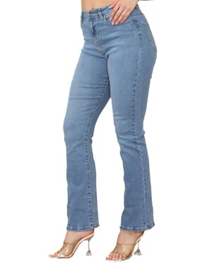 Enzo | Womens Bootcut Jeans - Hellblau