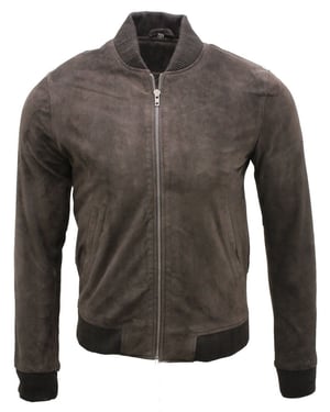 Varsity-Bomberjacke aus weichem Wildleder