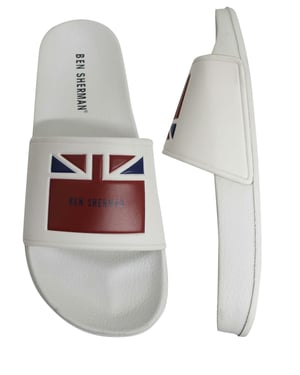 Ben Sherman Jet Mens White Sliders
