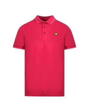 Lyle & Scott Cranberry Poloshirt mit Marken-Kragen