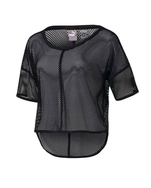 Puma Active Explosive Womens Mesh Top Drycell T-Shirt Schwarz 515965 01 UA89