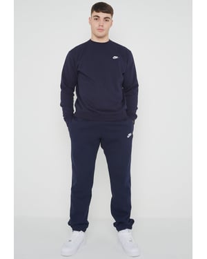Nike Herren Club Fleece Full Trainingsanzug Set Navy