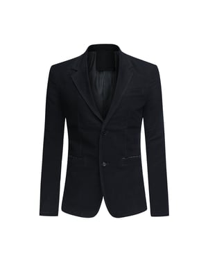 Herren Casual 2 Knöpfe Herbst Blazer Slim Fit Sportmantel Schwarz