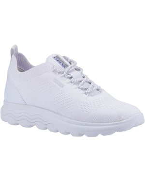 Geox D Spherica A Leder Damen Weiße Turnschuhe