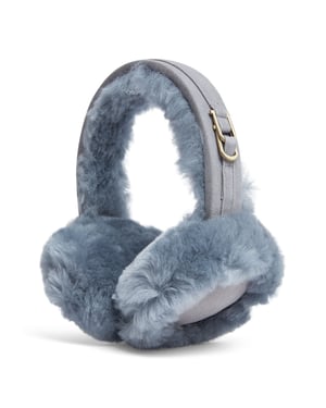 Damen Winter-Ohrenschützer, superweich, flauschig, blau, warm und gemütlich, Ohrenwärmer