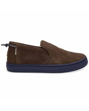 Toms bellen zottelige braune Kinderschuhe