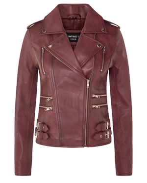 Damen Leder Brando Bikerjacke-Loddon