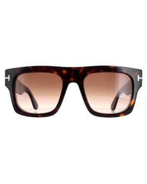 Tom Ford FT0711 Fausto 52F dark havana brown gradient sunglasses