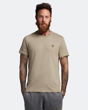 Lyle & Scott Einfarbiges T-Shirt in Braun