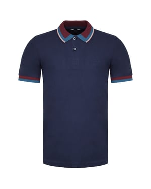 Ben Sherman Streifenkragen Herren Navy Polo -Hemd