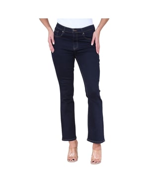 Magic Shaping hoch taillierte Slim Flare Leg Jeans für Damen in Indigo
