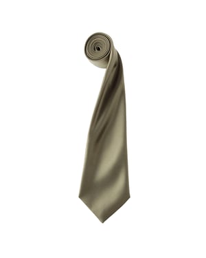 Premier Mens Plain Satin Krawatte (Schmales Blatt) (Salbei)