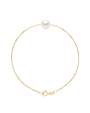 Armband echte Süßwasser-Zuchtperle rund 8-9 mm