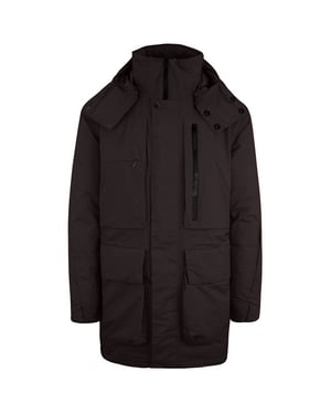 Jack Wolfskin Tech Lab Herren dunkelbraune Parka Jacke