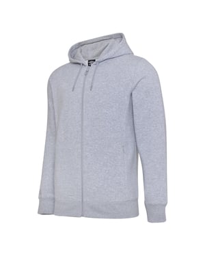 Umbro Herren Club Leisure Hoodie mit durchgehendem Reißverschluss (Grau meliert/Weiß)
