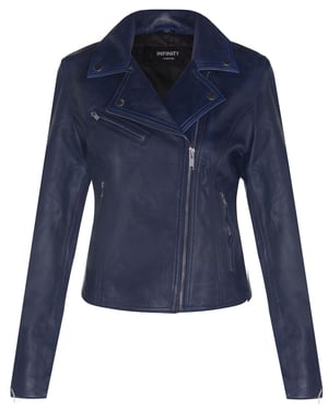 Klassische Damen-Brando-Bikerjacke aus Leder in Loughton