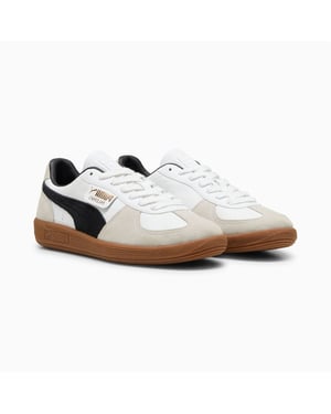 Puma Palermo Leder-Sneaker, Weiß/Schwarz