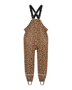Schmuddelwedda Regenhose Mädchen Schwarz Beige Leo