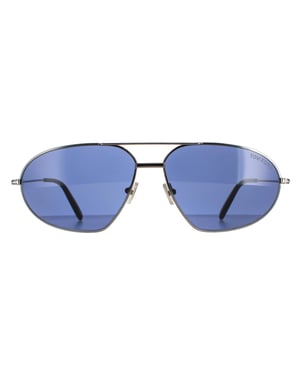 Tom Ford Aviator Herren glänzend Gunmetal blau Bradford FT0771