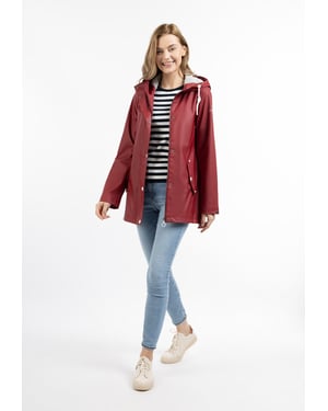 Dreimaster Regenjacke Damen Dunkelrot