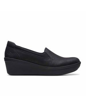 Clarks Schritt Rose Moon Damen schwarze Schuhe