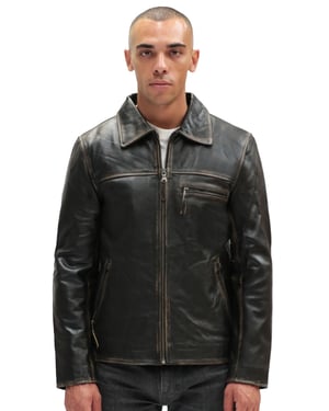 Harrington-Lederjacke aus Rindsleder für Herren-Lima