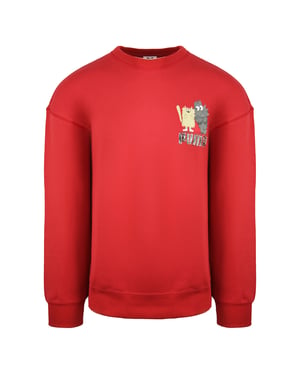 Puma x Michael Lau Long Sleeve Crew Hals Rote Herren Grafik Sweatshirt 530358 22