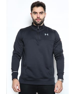 Unter Armour Herren Fleece Quarter Zip Track Top in schwarz