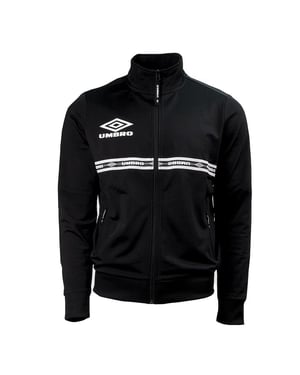 Umbro Langschläfe Reißverschluss up schwarzer Herren -Logo Abgeklappte Trackjacke 65805U 060