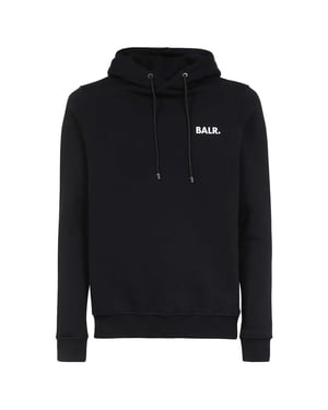 Brand Straight Hoodie von BALR. in der farbe Schwarz und in größe XL.