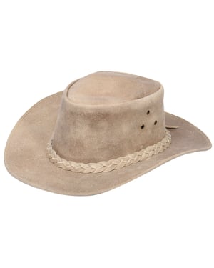 Cowboy Outback Echtes Vintage Leder Aussie Bush Hat