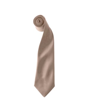 Premier Colours Herren Satin Clip Krawatte (2er Pack) (Khaki)