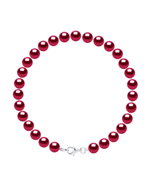 Armband aus echten Süßwasser-Zuchtperlen rund 6-7 mm