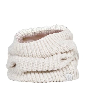 Ladies Thick Winter Warm Fleece gefüttert Chunky Knit Thermal Neck Warmer