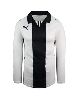 Puma Paok FC Home Langarmweiß weiße schwarze Junior -Fußball Polo Top 737358 01