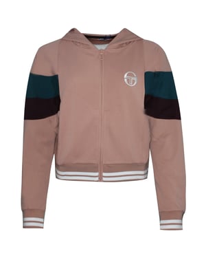 Sergio Tacchini Ilma Hoodie Zip Up Sweatshirt Pink Cardigan 37762 712