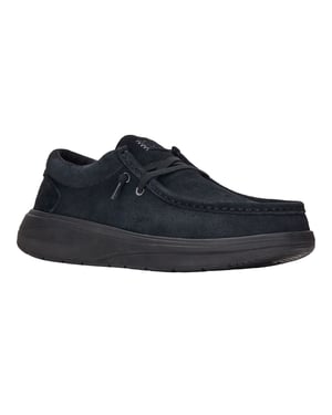 HEYDUDE Wally X Wildleder Herren Schwarz Bootsschuhe