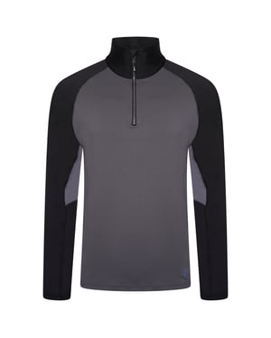 Dare 2B Mens Fuser Core Stretch Half Zip Thermal Top (Ebenholz grau)