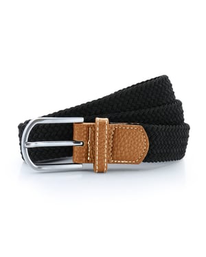 Asquith & Fox Herren Gewebter Braid Stretch Gürtel (Schwarz)