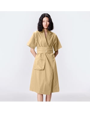 Kimono-Wickelkleid aus Baumwolle